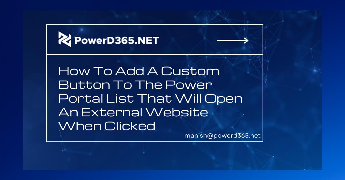 Power portals add custom button