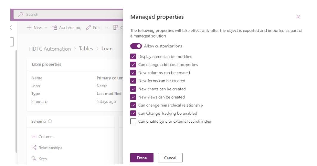 managed properties