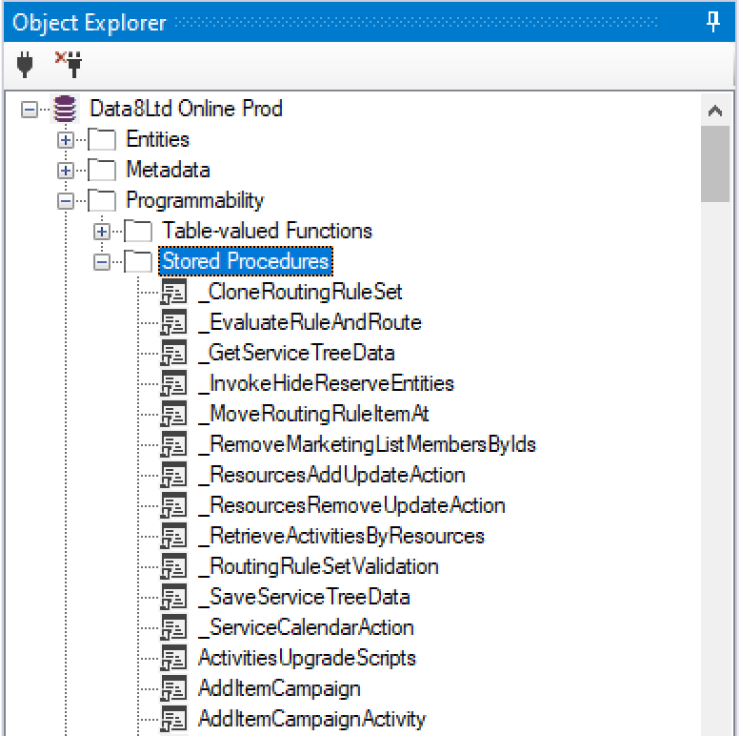 object explorer