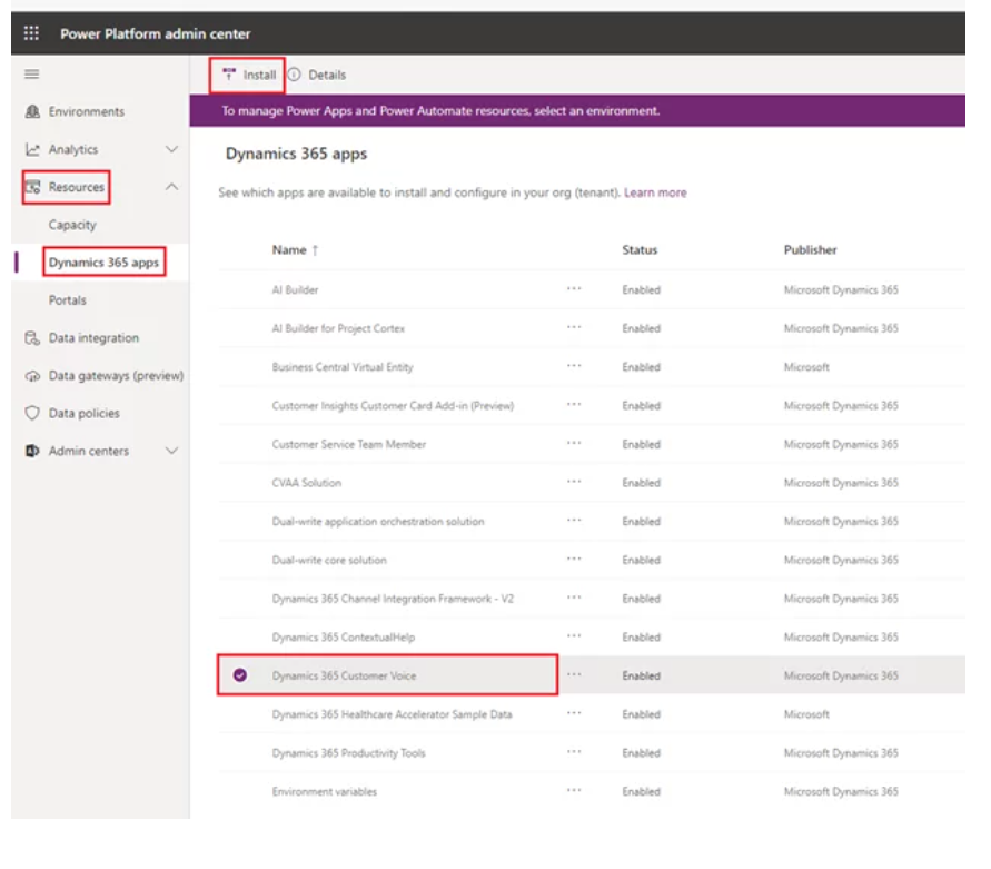 power platform admin center